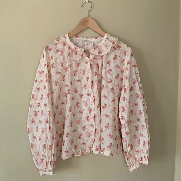 Doen Tops - Doen Floral Button Down Blouse